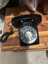 Vintage Black Rotary Desk Phone - UNTESTED