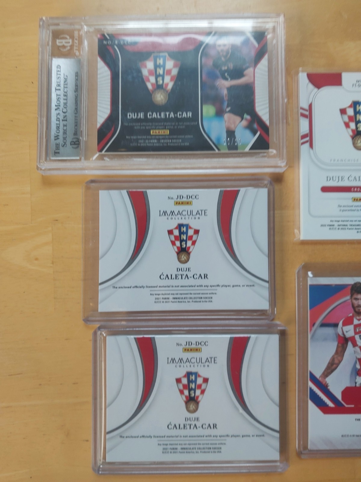 Duje Caleta Car Croatia CARD LOT Obsidian National Treasures 10/10 Auto Futera view 6