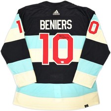 Kraken Matty Beniers Auto Blue Adidas 2024 Winter Classic Jersey Sz 54 Fanatics