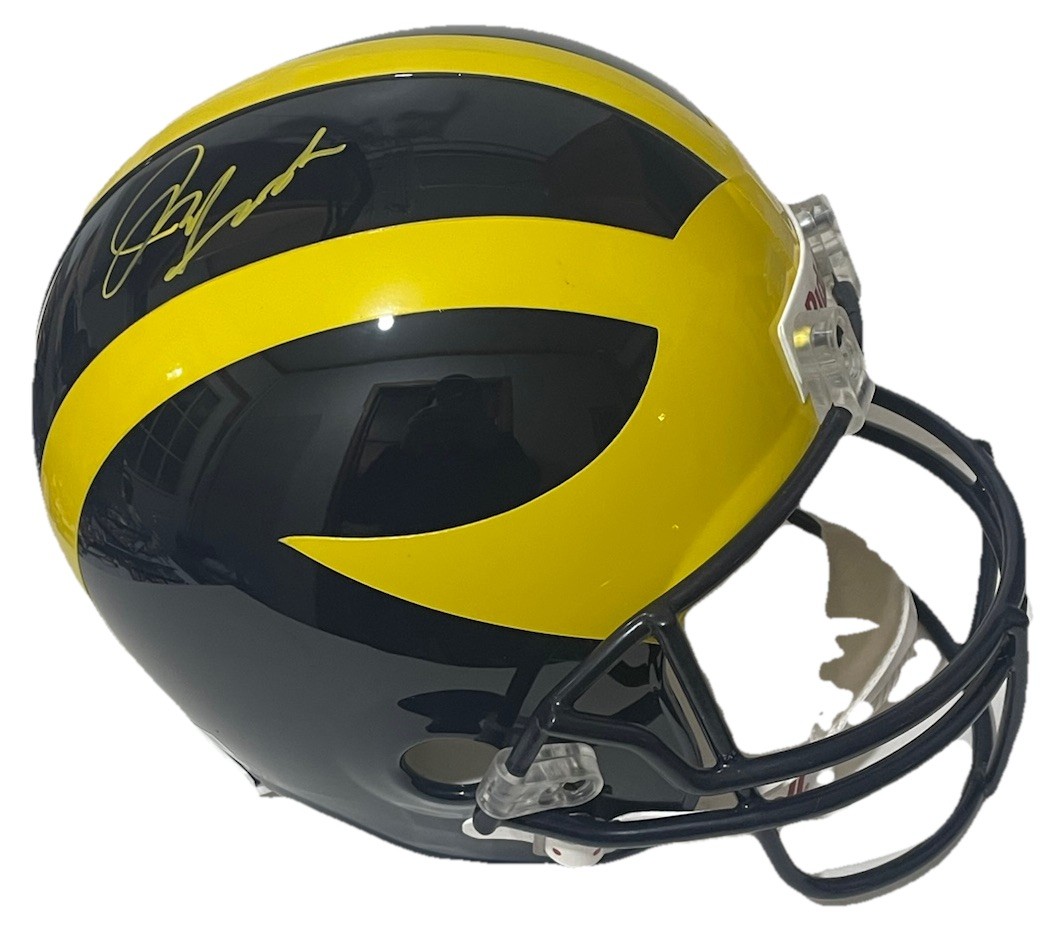 JIM HARBAUGH MICHIGAN WOLVERINES SIGNED AUTO FULL SIZE REPLICA HELMET BECKETT 