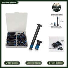 80-Pc Fan Screw Set - 30mm  10mm Black Screws with Secure Nylon Locking
