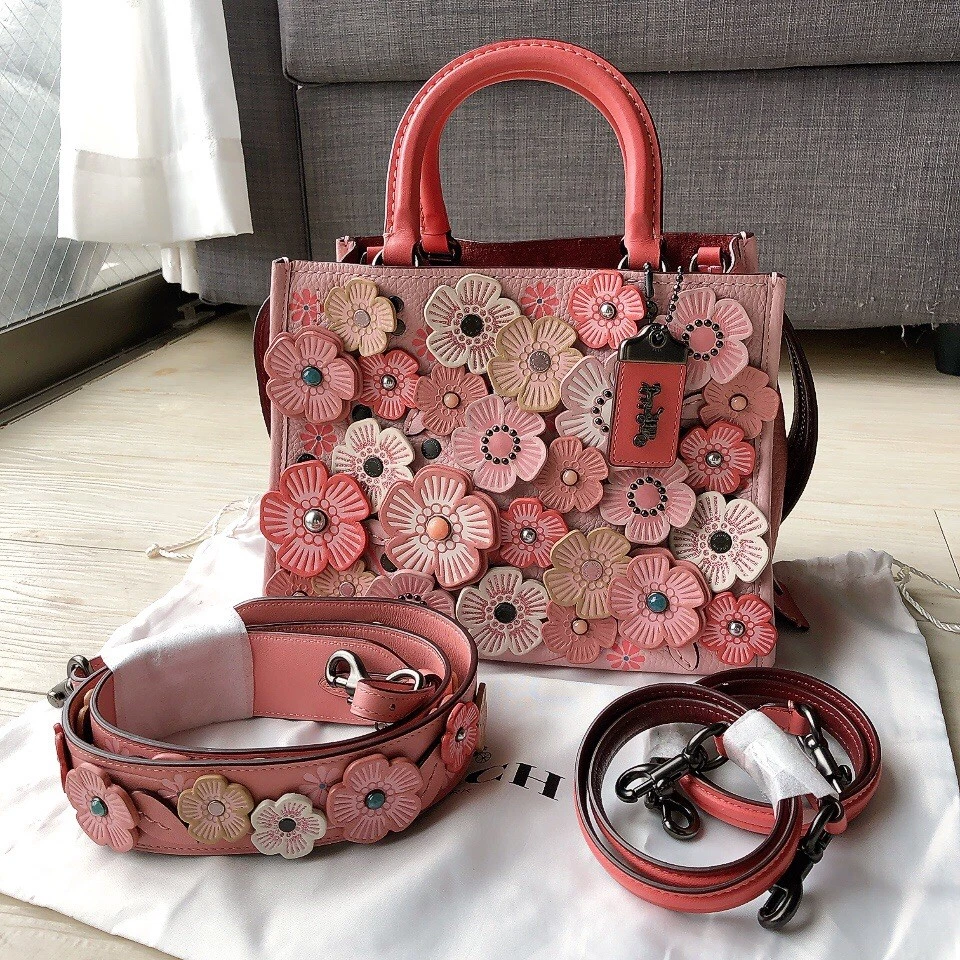 Coach Floral Suede Exterior Bags & Handbags for Women | eBay