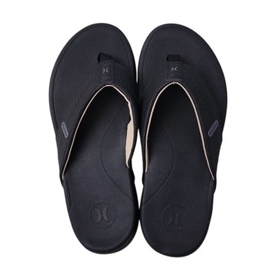 Hurley Men\'s Wave Runner Comfort Easy Step-In Flip-Flop Size 10 Grey & Black Hurley Men main image 4