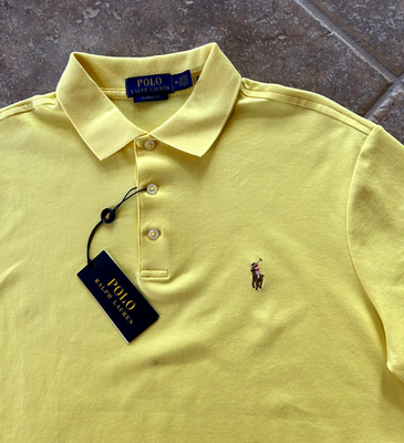 Polo Ralph Lauren Classic Fit Interlock Polo Shirt XXL Yellow w