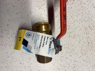 Sharkbite 1  Push-To-Connect Ball Valve. Brass. Lead Free.  Part #22187-0000LF