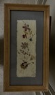 Vintage 2000 Interia Pressed Flower Art Handmade Madagascar Paper Framed Panel — photo 1