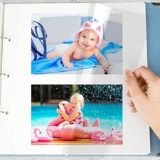 Refill Pages for 3 Ring Binder Photo Album - Self 9" x 11" 20 sheets/40 pages