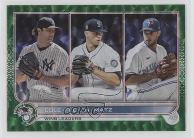 2022 Series 1 League Leaders Green Foil Gerrit Cole Chris Flexen Steven Matz 4l3