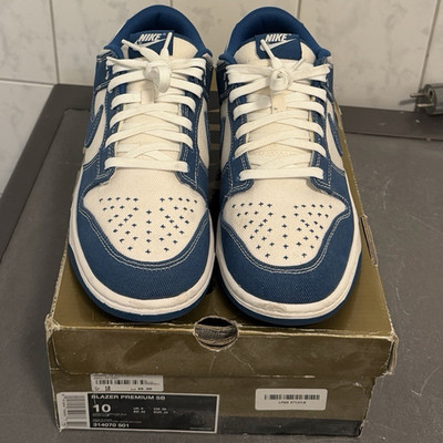 Nike SB Dunk Low Herren Sneaker Low Top Blau/Weiß EU 45 UK 10