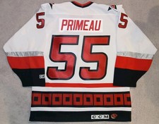 VINTAGE #55 Keith PRIMEAU Carolina HURRICANES Off. Lic. CCM Jersey, Size Men's L