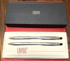 Cross Silver Pen Pencil Set With Original Box