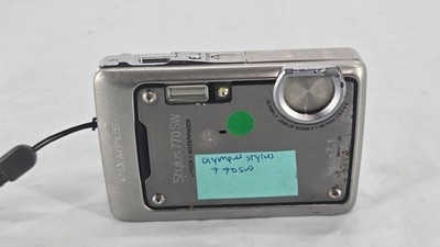 Olympus Stylus 770 SW 7.1MP Digital Camera Silver Shock No Battery/ No Charger