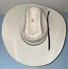 Twister Straw Cowboy Bangora Hat Size 7