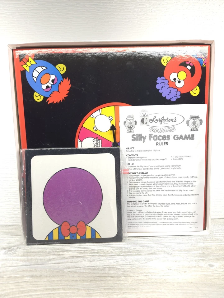 Vintage Colorforms Silly Faces Game – 1998 – Preschool Ages 3+ – Complete - Image 4 of 4