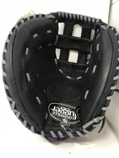 New Louisville Slugger CTM1LT Xeno Catcher's Mitt, LHT 34" Black/Purple
