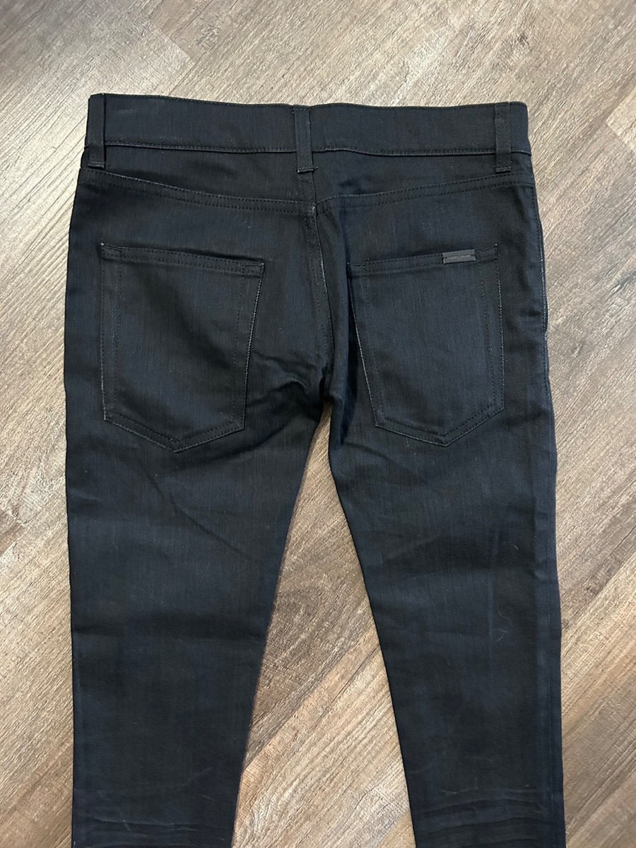 Saint Laurent EUC authentic D02 MSK LW Yves black skinny tapered