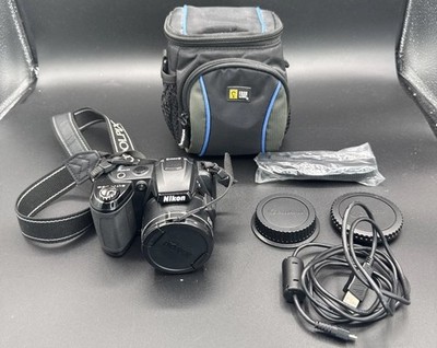 Nikon COOLPIX L120 14.1MP Digital Bridge Camera - Black - W/ Case - TESTED