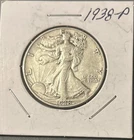 1938 Walking Liberty Half Dollar  Silver Coin