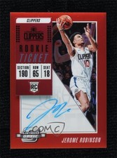 2018 Contenders Optic Rookie Ticket Red Prizm 42/149 Jerome Robinson Auto 0y3l