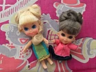 Vintage Mattel Kiddles Doll Set Blonde Brunette 1960s Original Outfits