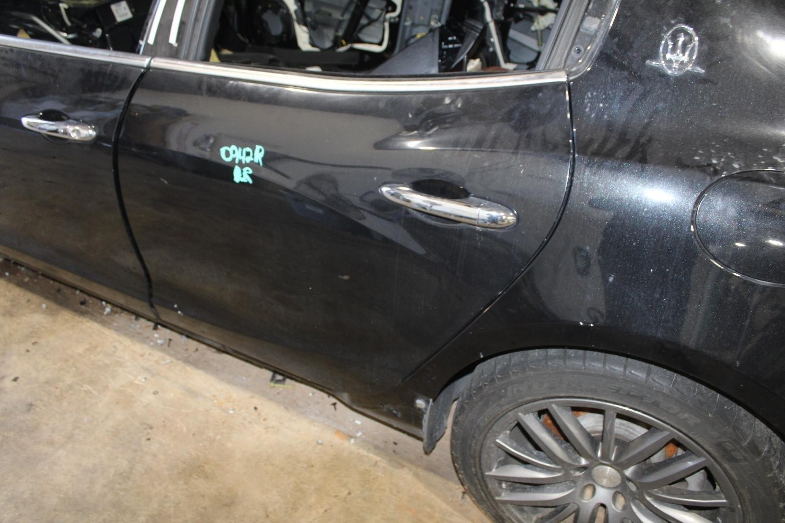 14-19 Ghibli Black Rear Driver Side Left LH Door Shell W/ Regulator OEM Factory