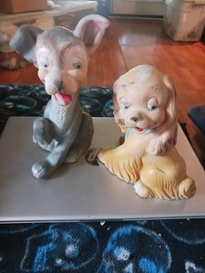 1950s Walt Disney's LADY & Tramp  Squeak Toys..spanish/mexican Rare