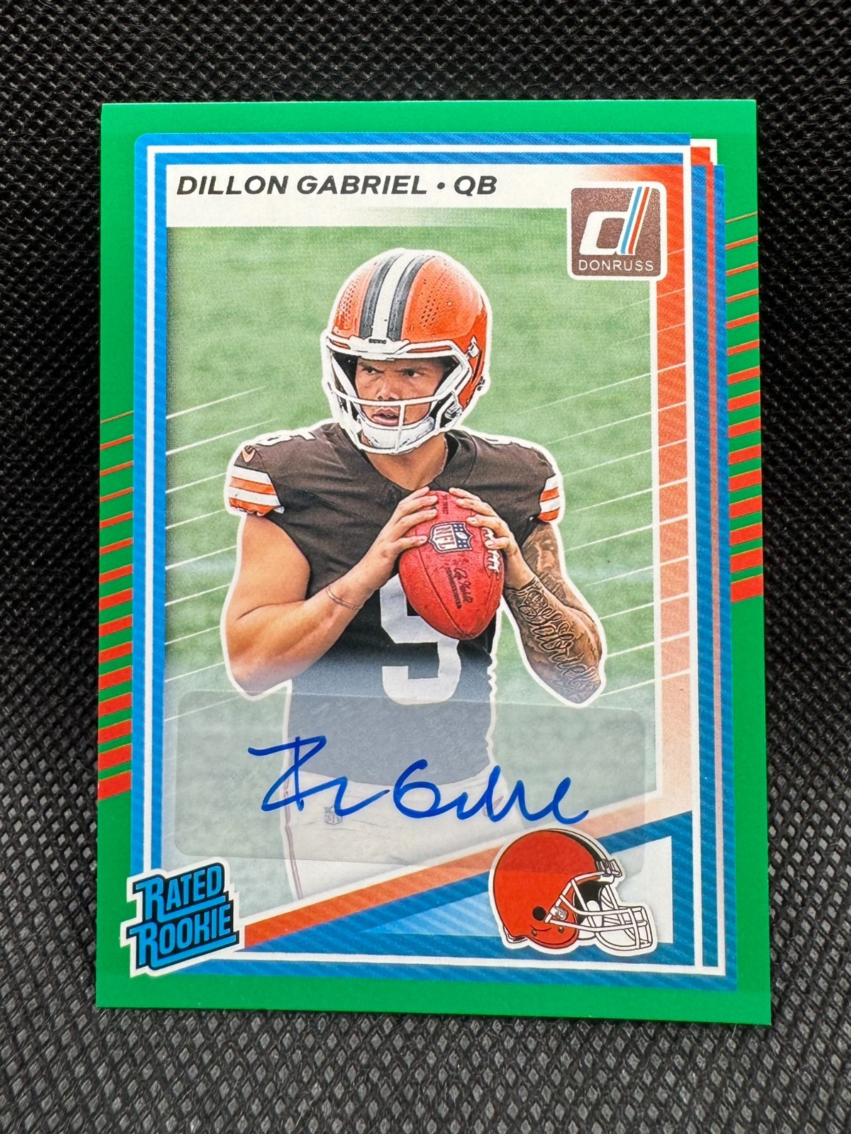 2025 Donruss DILLON GABRIEL RC Auto Green Rated Rookies #316 Browns