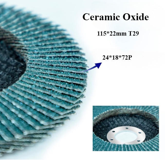 SATC 20PCS 4.5in Green Ceramic Flap Discs 7/8" Arbor T29 Grinding Wheel 80 Grit