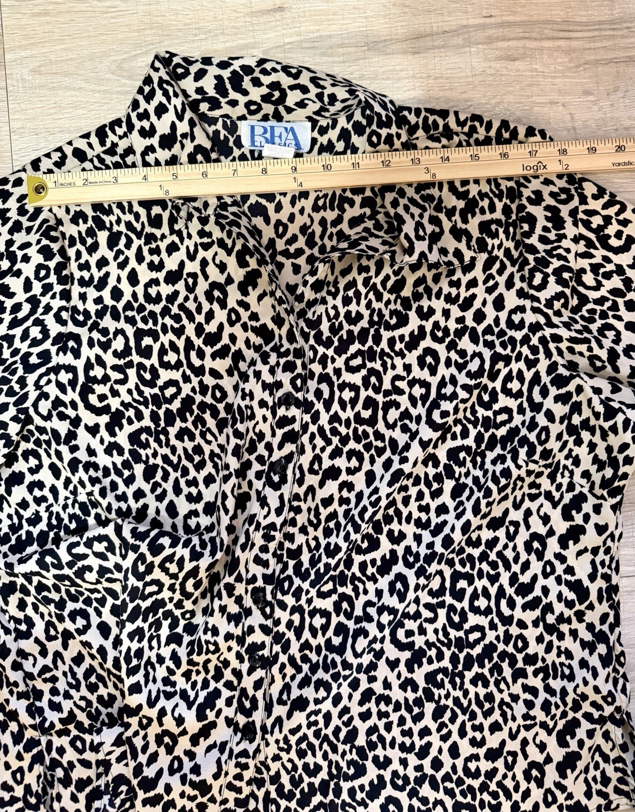 BFA Classics Leopard Print Button Up Blouse 2X An… - image 10