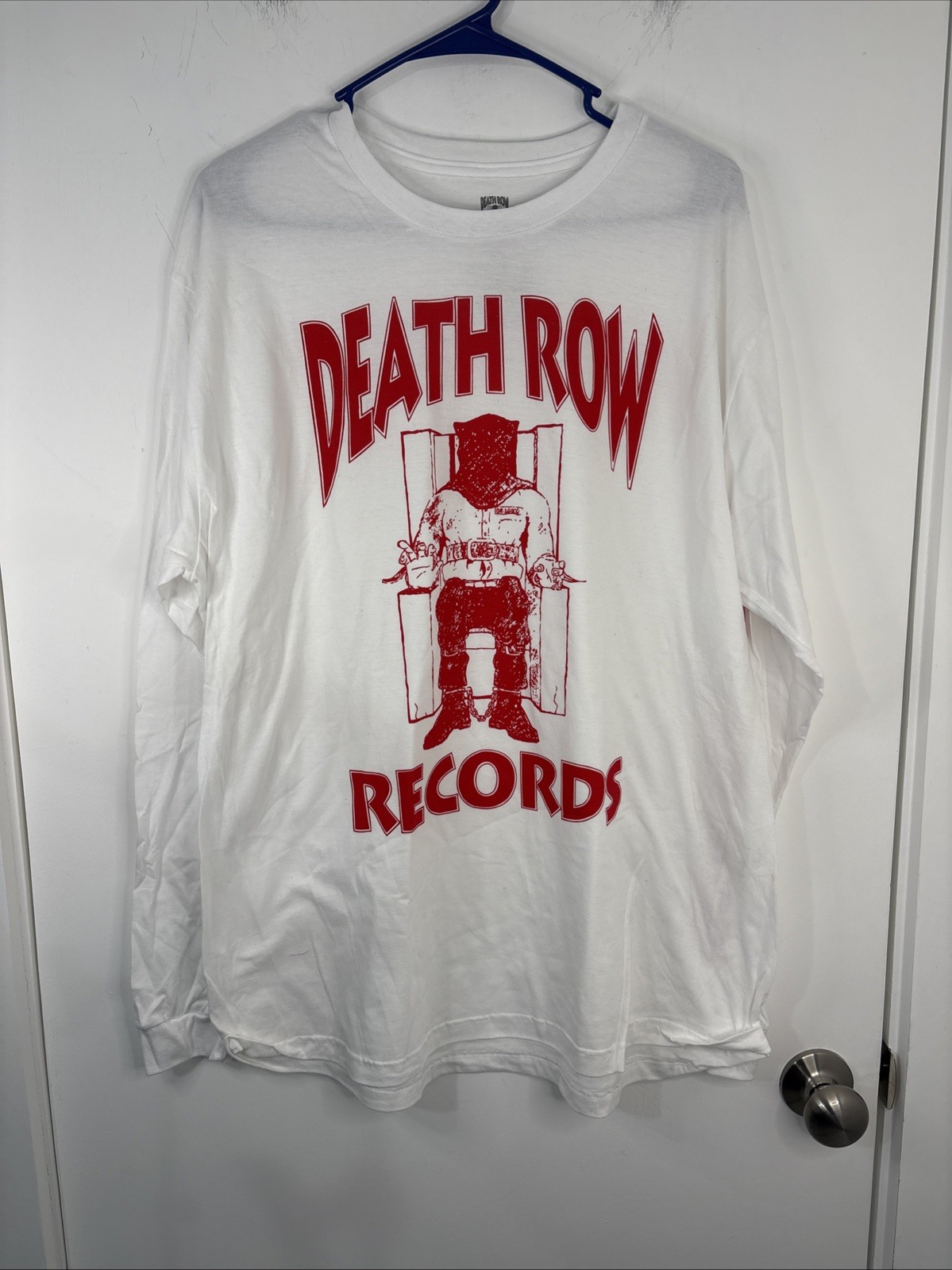 FILA Death Row Records Puffy sedia elettrica detenuto logo rap maglietta manica lunga XL NUOVA