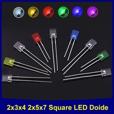 Led Light Emitting Diode Square Ultra Bright White Yellow Rgb - 2x3x4mm 2x5x7mm