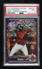 2017 Bowman Chrome Prospects Purple Shimmer Refractor Jazz Chisholm PSA 9 v9t