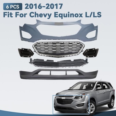 For 2016 2017 Chevy Equinox L LS Front Upper Lower Bumper Cover Grille Assembly