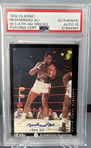 Muhammad Ali  1992 Classic "1964 KO" #110/250 PSA Authentic Auto 10