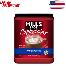 Hills Bros. French Vanilla Cappuccino Instant Coffee Mix, 16 Ounce Canister