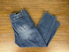 Kenneth Cole Straight Fit Jeans Mens 38x30 Blue Medium Wash Cotton Stretch