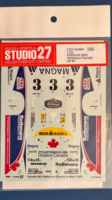 1/24  Porsche 962C Rothmans/Canada. by Studio 27