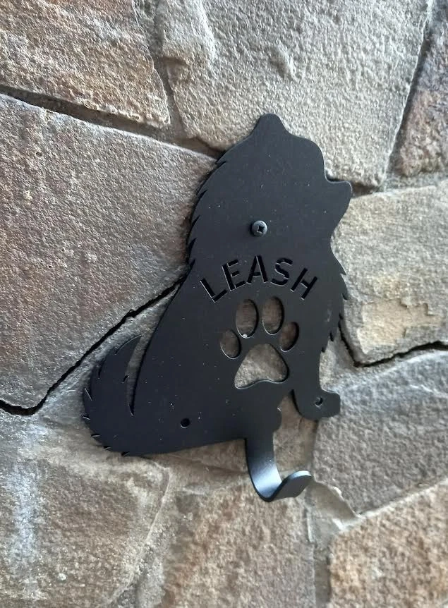 Gancho para cachorro maravilhoso e criativo. , gancho de coleira feito à mão, gancho preto para cachorro. - Imagem 3 de 4