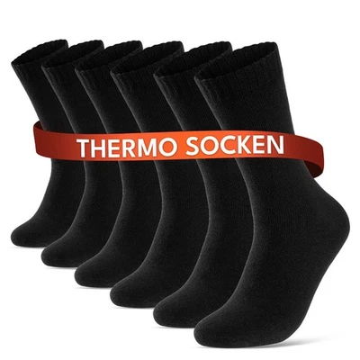 Wintersocken Herren Damen THERMO Socken Innenfrottee Baumwolle 6 | 12 | 24 Paar - Bild 1 von 4