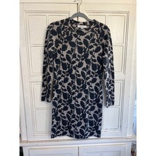 NWT Ann Taylor Loft size small knit dress beige and gray 
