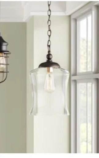 Lámpara Colgante Savoy House 1 Luz 17", Bronce Frotado con Aceite Vidrio Transparente M70019ORB  Foto 3 de 3
