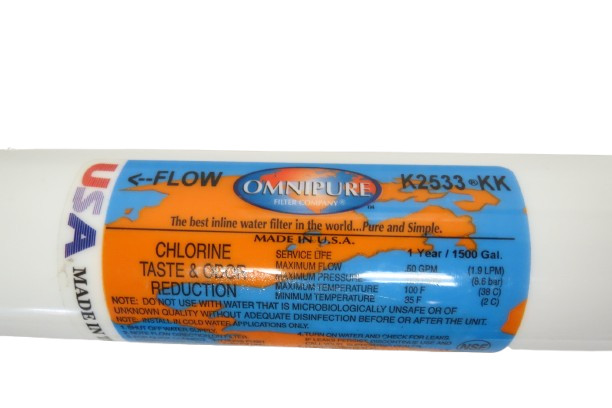 OmniPure Inline filter CTO Chlorine Taste Odor K2533KK 10" x