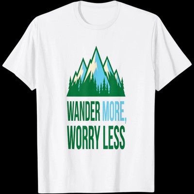 Wanderlust Wander More Worry Less WHITE T-Shirt