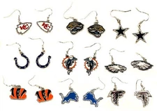 Dangle Pendant Earrings *NFL Football* (AFC/NFC) Logo Design *Select Your Team*
