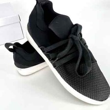 Steve Madden Lancer Pull On Sneaker with Laces Black Size 6.5