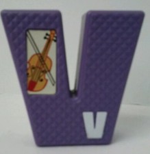 Sesame Street Replacement Letter Tyco Block Plastic Letter V Textured