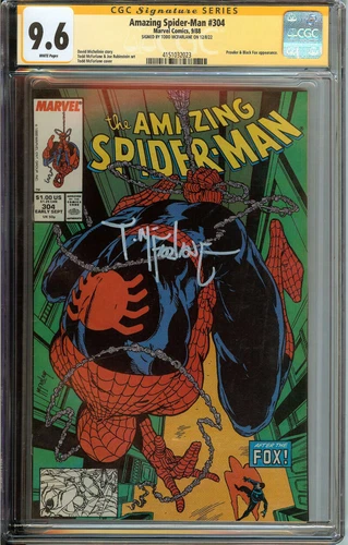 AMAZING SPIDER-MAN #304 CGC 9.6 WHITE PAGES // SIGNED BY TODD MCFARLANE
