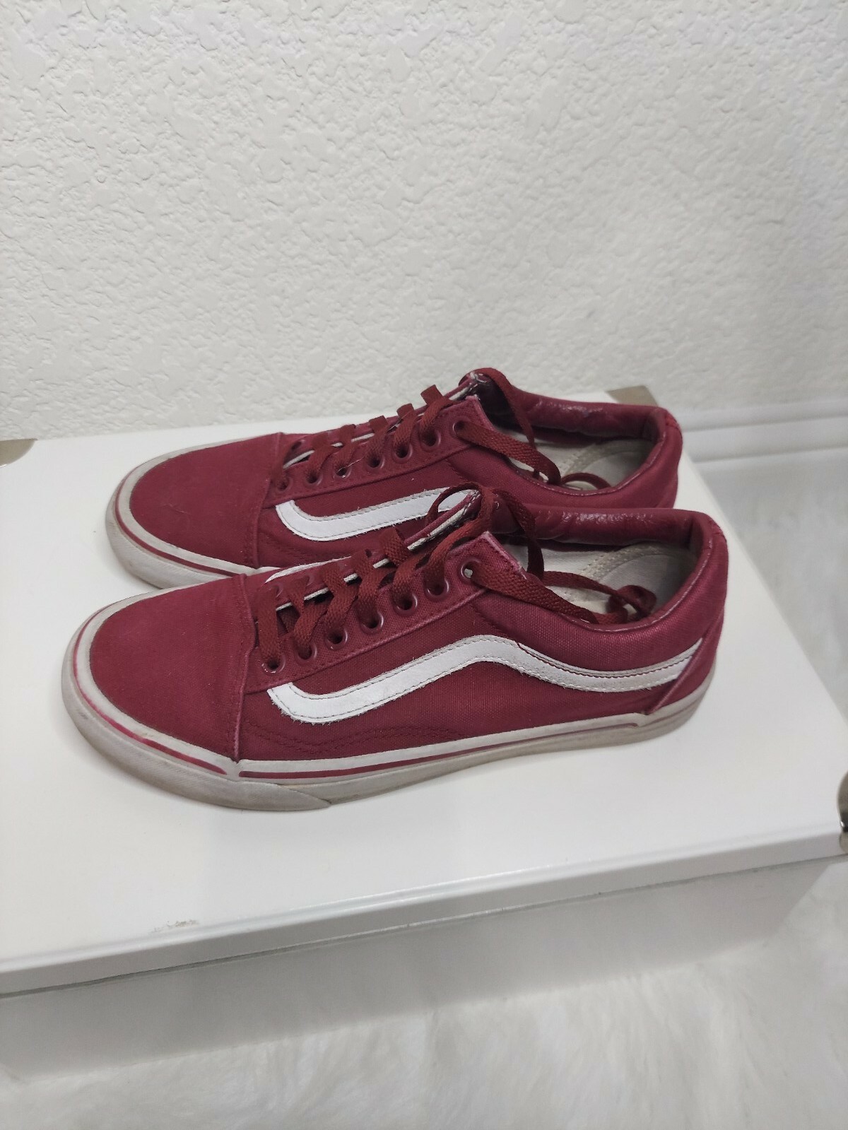 Vans Ward Low Top Skate Shoe Burgundy Size M7.5 W9 Unisex-image