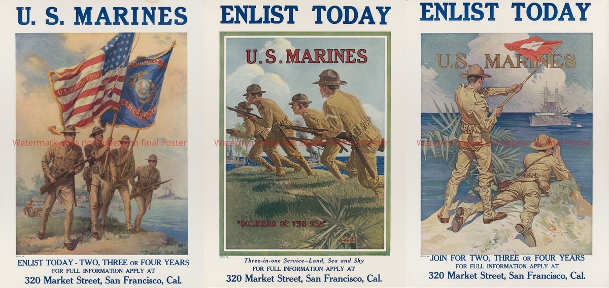 米軍放出品　MARINES CORPS ポスター 米海兵隊実物 USMC公式 MARSOC MARINE RAIDERS ポスター
