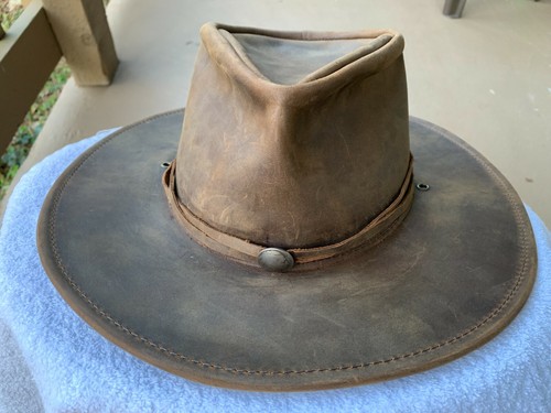 USA HENSCHEL Leather COWBOY HAT L | eBay